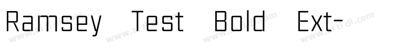 Ramsey Test Bold Ext字体转换